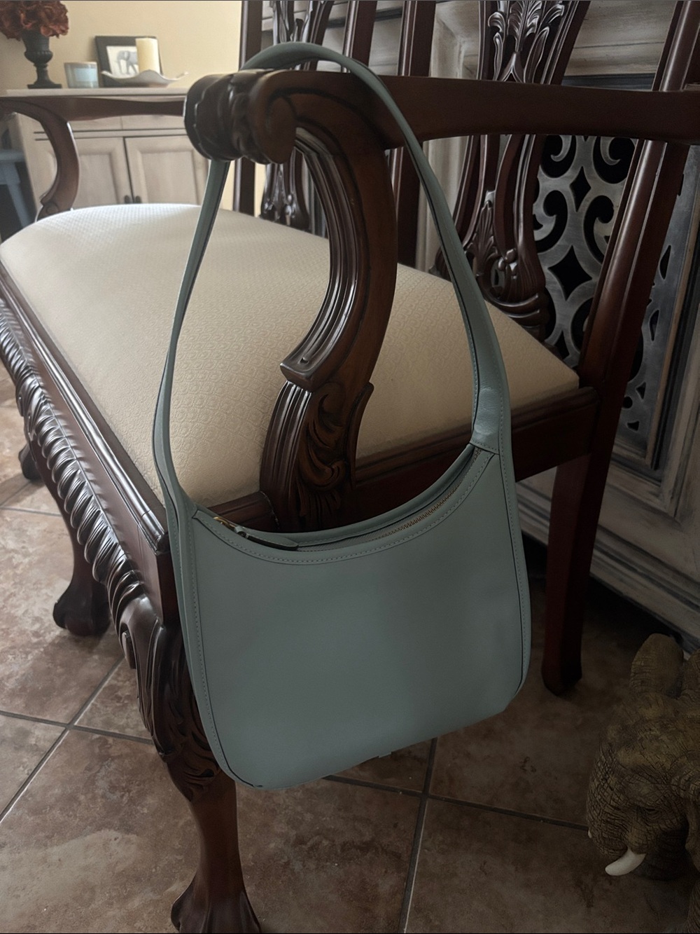 Classic rare coach blue Curve zip Shoulder Bag